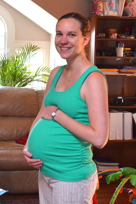 Tracy 9-months pregnant